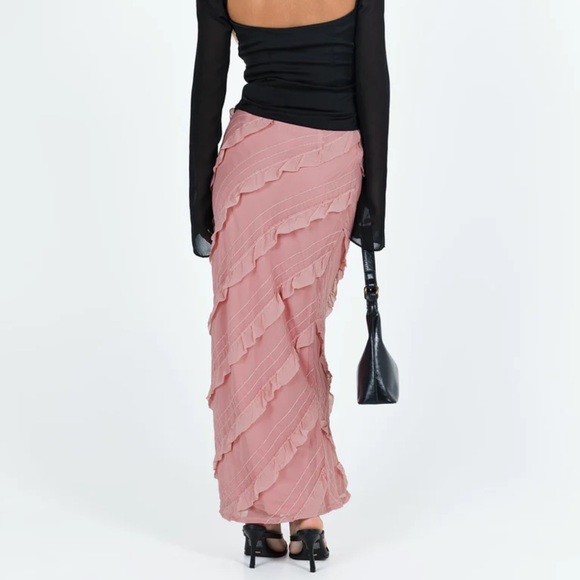 Princess Polly Mullins Bias Cut Maxi Skirt - Pink - Picture 2 of 3